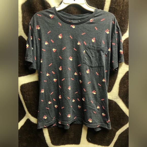 Ready for breakfast? Mens bacon and egg West 49 tee - Picture 1 of 5